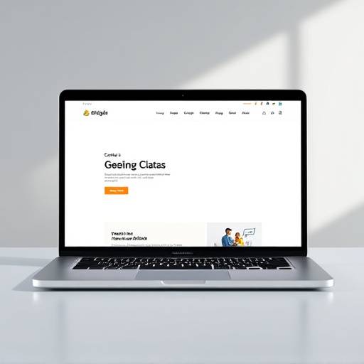Screenshot of a responsive website design, featuring a clean and intuitive user interface on a laptop screen.